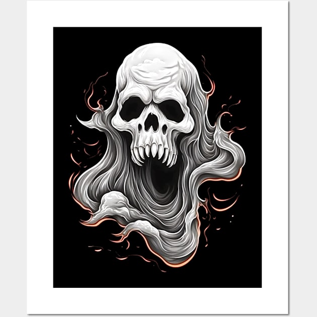 Eerie Halloween Ghoul Art - Spooky Season Delight Wall Art by Captain Peter Designs